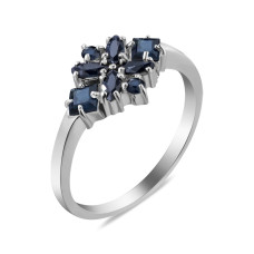 Silver ring with sapphire 150-31