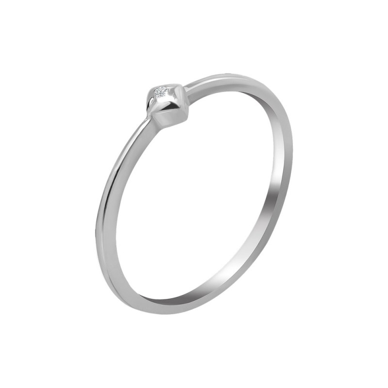 Срібна каблучка з фіанітом B026CZ-10