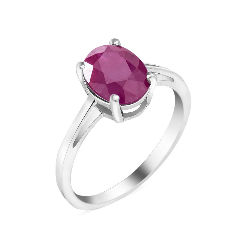 Срібна каблучка з рубіном 016-44