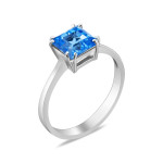 Срібна каблучка з свіс топазом 072-30