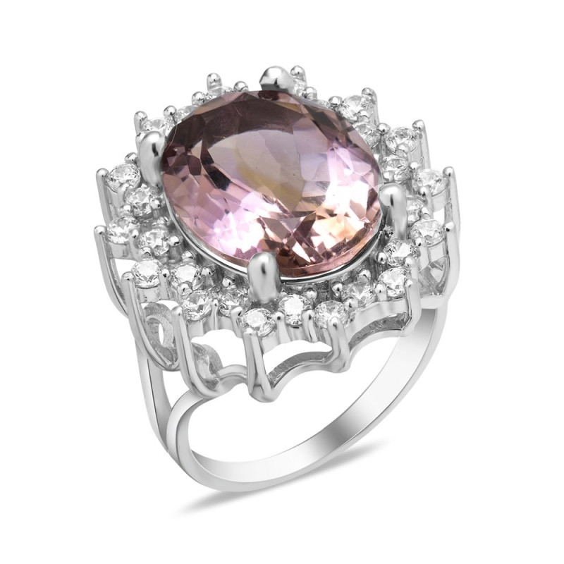 Silver ring with amethyst 170-6210