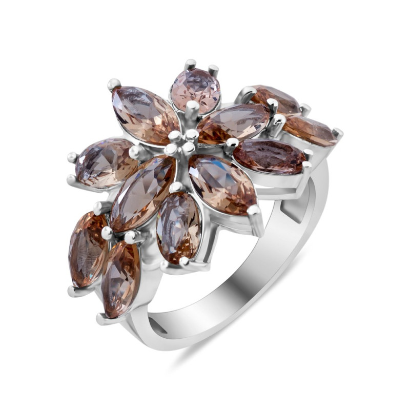 Серебряное кольцо с натуральным нано султанитом 195N-82