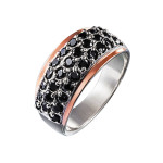 Срібна каблучка з фіанітом Dyuna-20