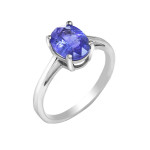Срібна каблучка з танзанитом 016-35