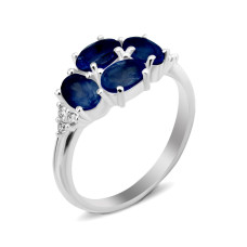 Срібна каблучка з вставками сапфира 032-3110