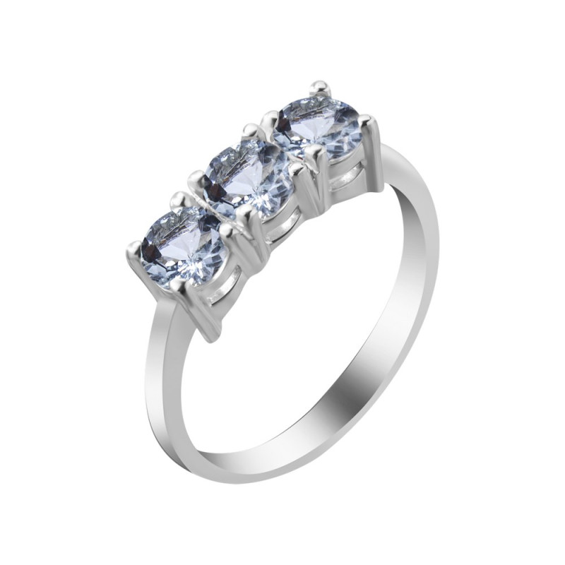 Срібна каблучка з аквамарином 046-36