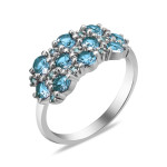 Срібна каблучка з нано турмаліном 050N-65