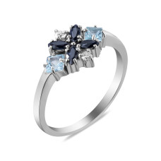 Серебряное кольцо с аквамарином 150-363110