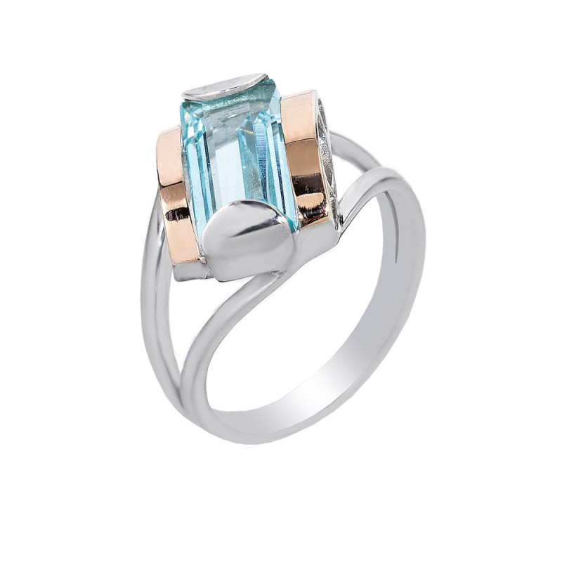 Срібна каблучка з фіанітом Liana-39