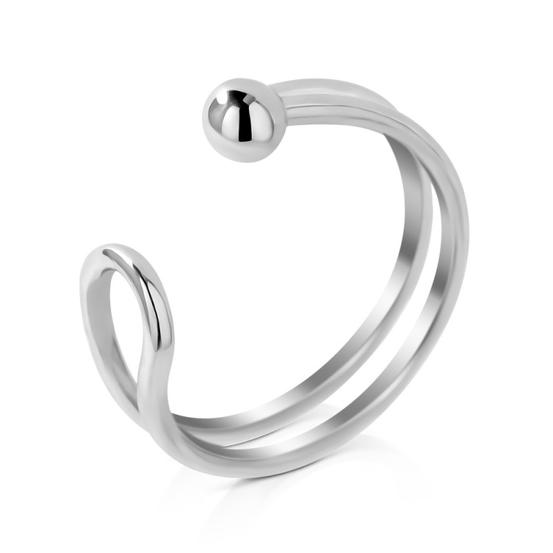Женское серебряное кольцо в стиле минимал S029