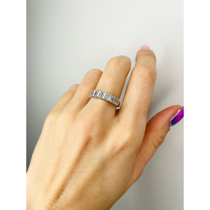 Срібна каблучка з фіанітом S134-10