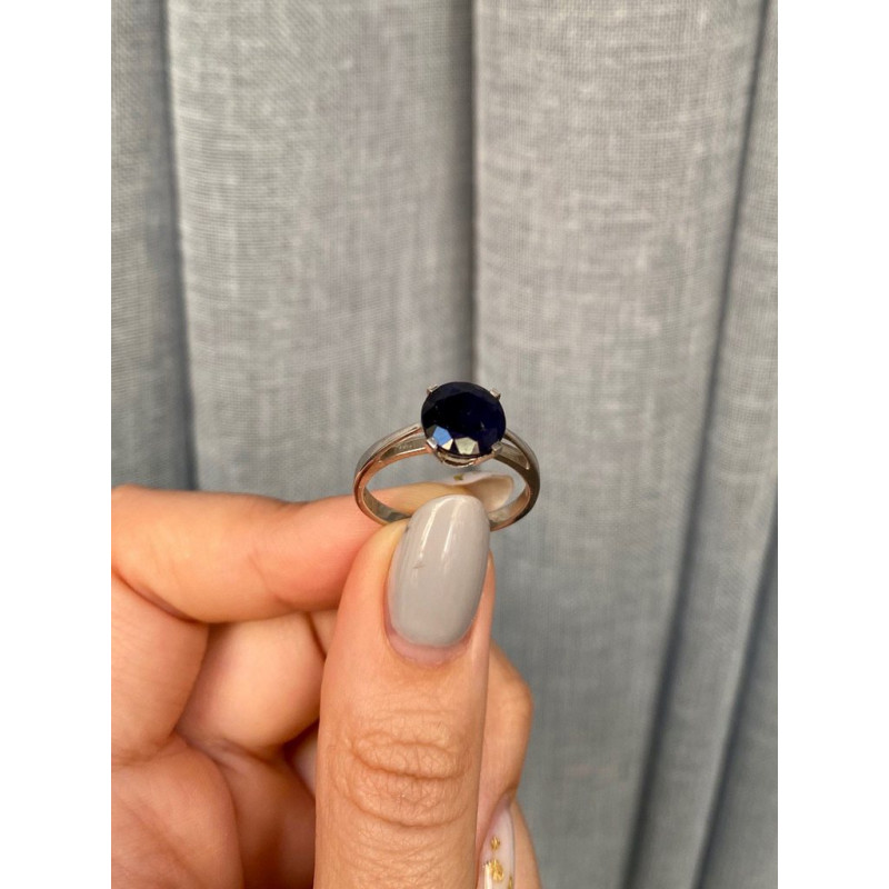 Срібна каблучка з сапфіром 003-31