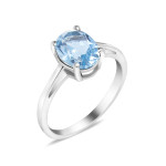 Срібна каблучка з скай топазом 016-39