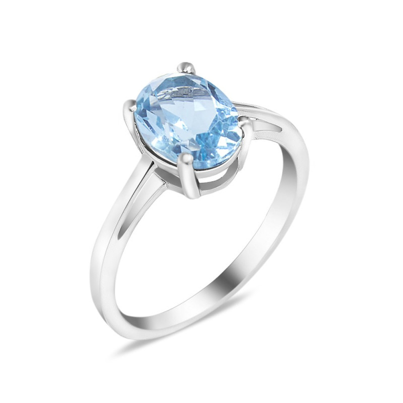 Срібна каблучка з скай топазом 016-39