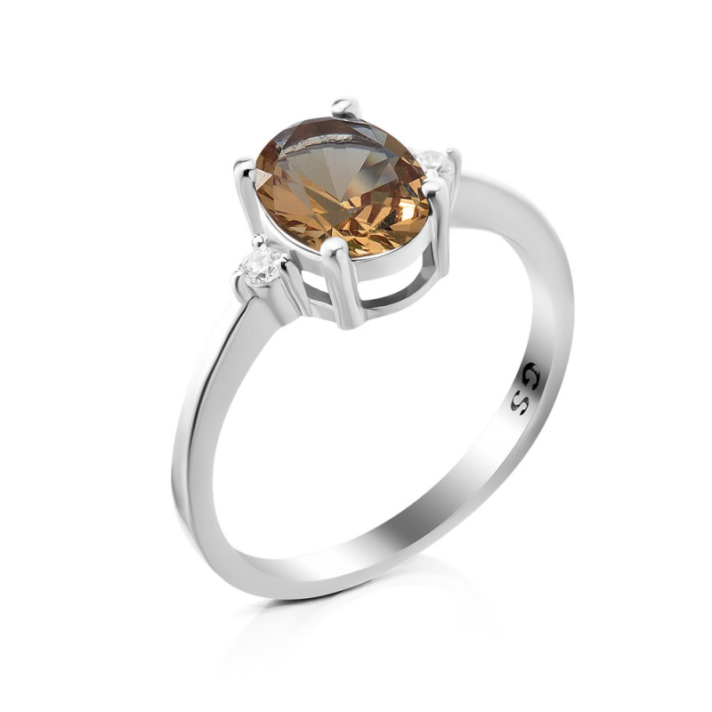 Срібна каблучка з нано султанітом 018N-8210