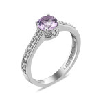 Каблучка з рожевим аметистом 040-6310