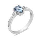 Срібна каблучка з натуральним скай топазом 059-3910