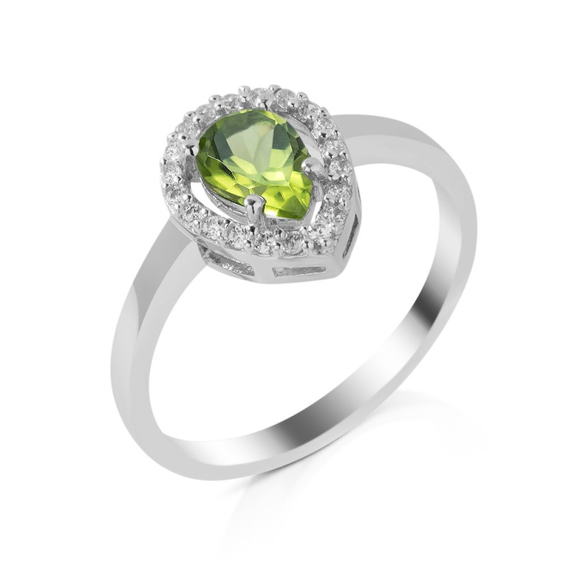 Серебряное кольцо с перидотом 088-5310