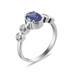 Серебряное кольцо с иолитом 136-6810