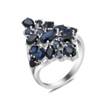 Серебряное кольцо с сапфиром 139-31