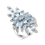 Серебряное кольцо с скай топазом 175-3910