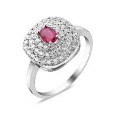 Серебряное кольцо с рубином 190-4410