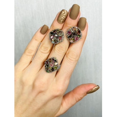 Срібна каблучка з турмаліном 200-65