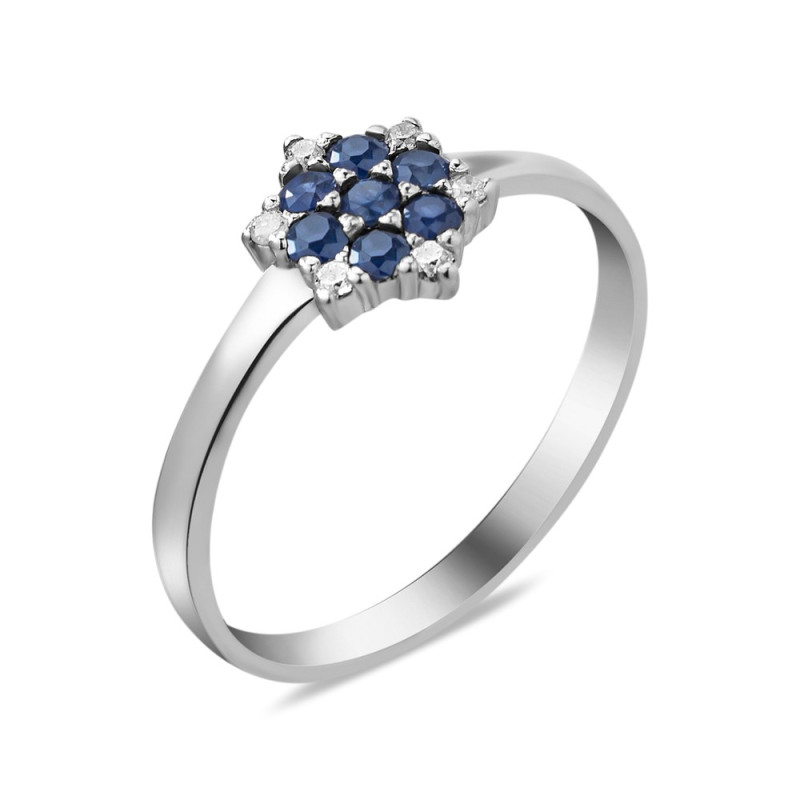 Серебряное кольцо с сапфиром B034-3110