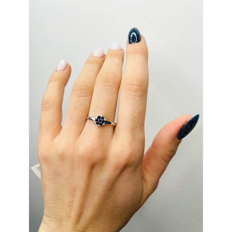 Серебряное кольцо с сапфиром B034-3110