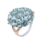 Срібна каблучка з фіанітом Brusnichka-39