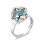 Серебряное кольцо с фианитом Etyud-3910