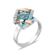 Серебряное кольцо с фианитом Etyud-3910