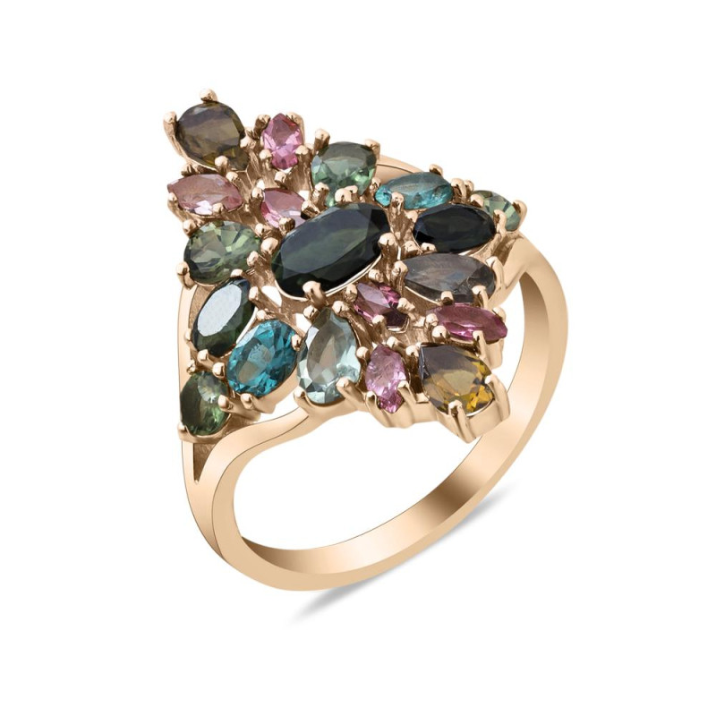 Золота каблучка з турмаліном 139G-65