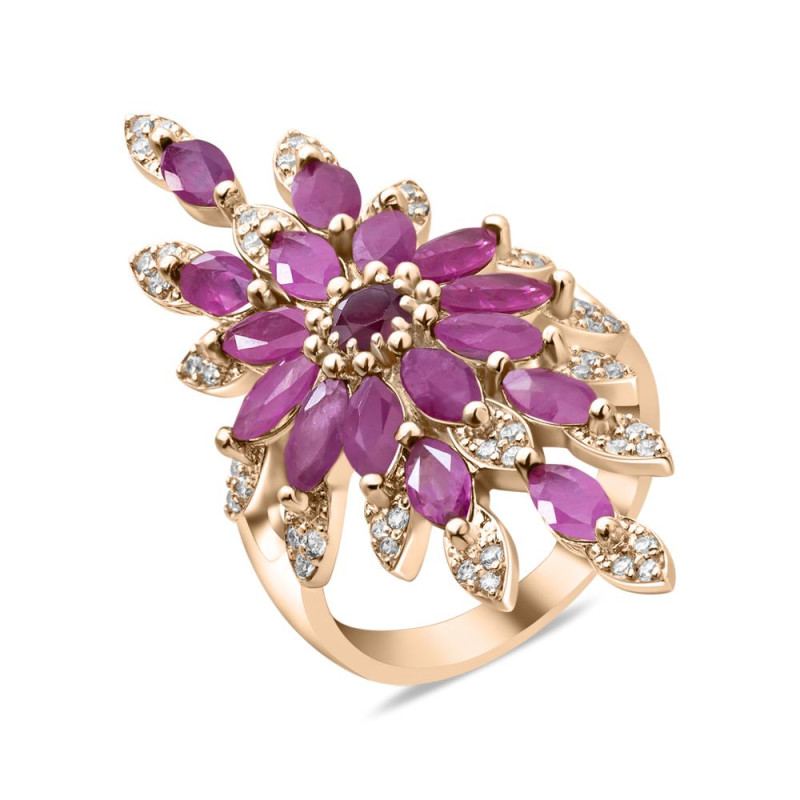 Золотое кольцо с рубином 175G-4410.