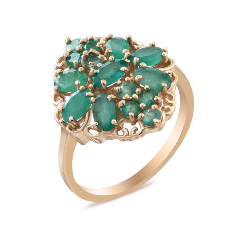 Gold ring with an emerald 200G-71
