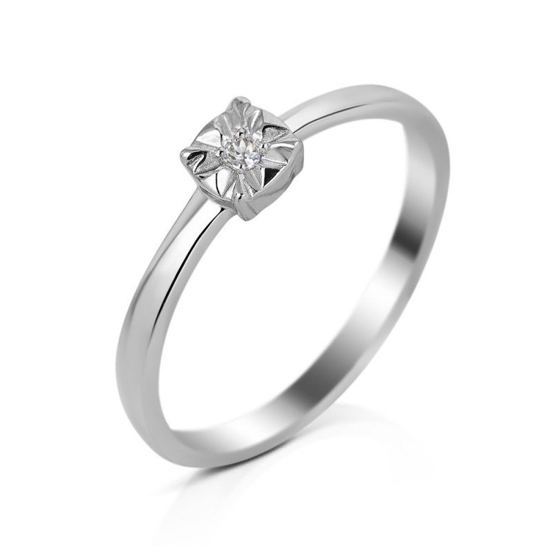 Gold ring with diamond B005G-10