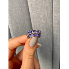 Срібна каблучка з танзанітом 024-35