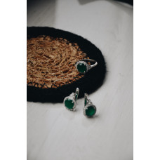 Срібна каблучка з фіанітом 048CZ-7310