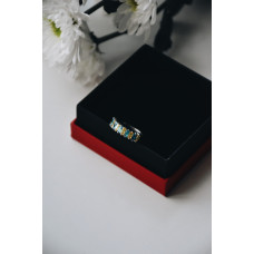 Срібна каблучка з фіанітом S134-3977