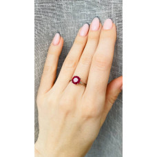 Срібна каблучка з рубіном 003-44