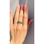 Срібна каблучка з смарагдом 222-7173