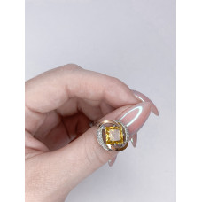 Срібна каблучка з цитрином та фіанітом Gemma_2-5410