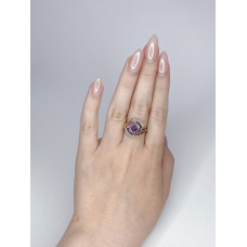 Срібна каблучка з аметистом та фіанітом Gemma_2-6210