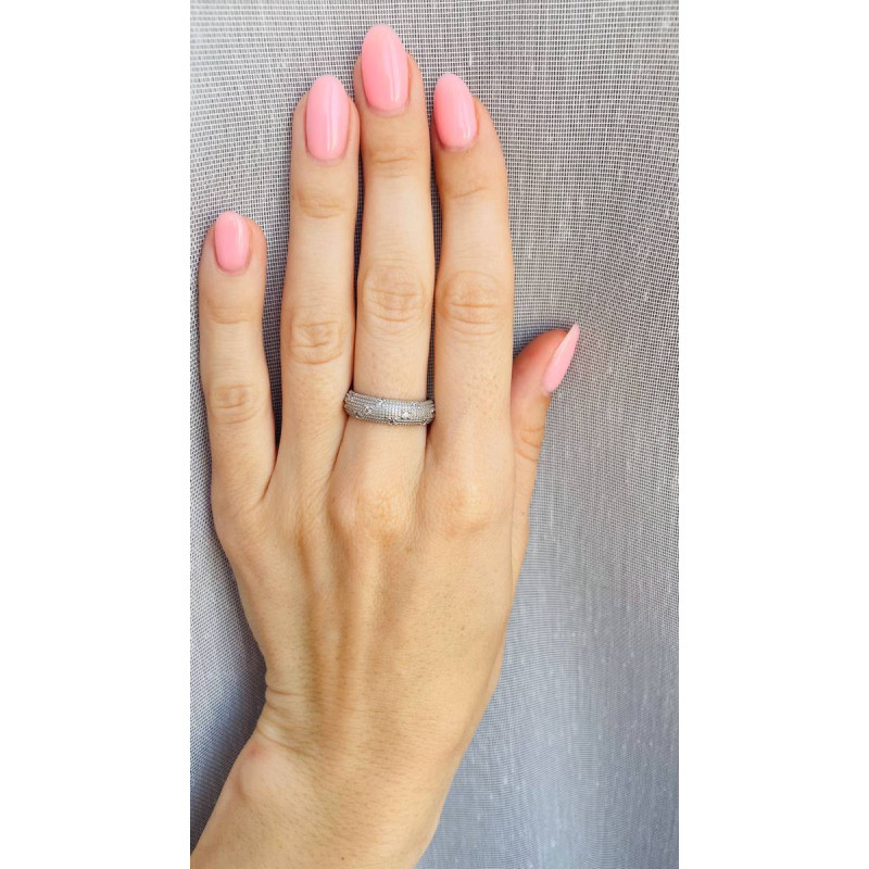 Срібна каблучка з фіанітом Siyanie-10