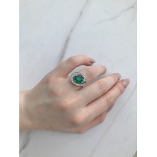 Срібна каблучка з фіанітом 049CZ-7310