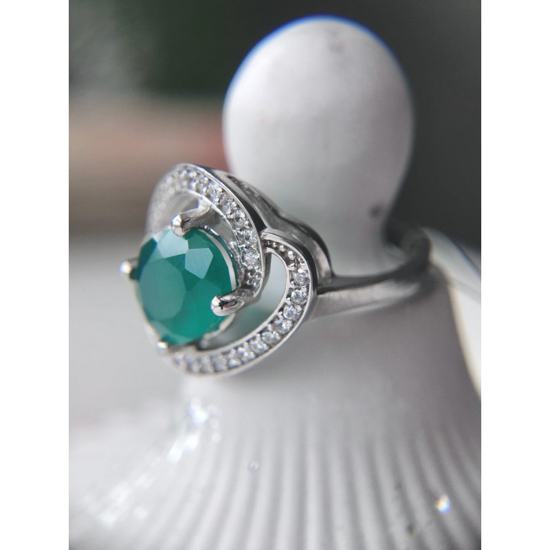 Срібна каблучка з фіанітом 049CZ-7310