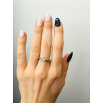 Срібна каблучка з опалом та фіанітом 069-5510