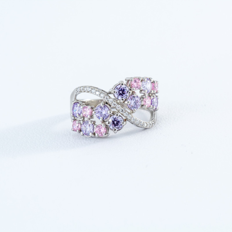 Срібна каблучка з фіанітом 217CZ-626310