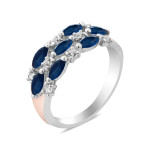 Срібна каблучка з фіанітом Skarlet-3110