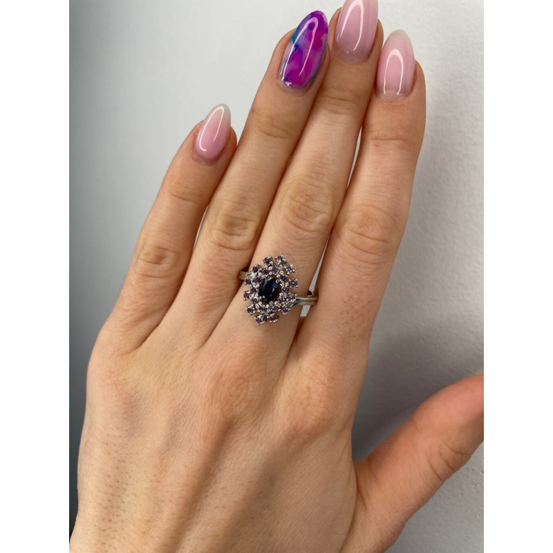 Срібна каблучка з сапфіром 010-3187 